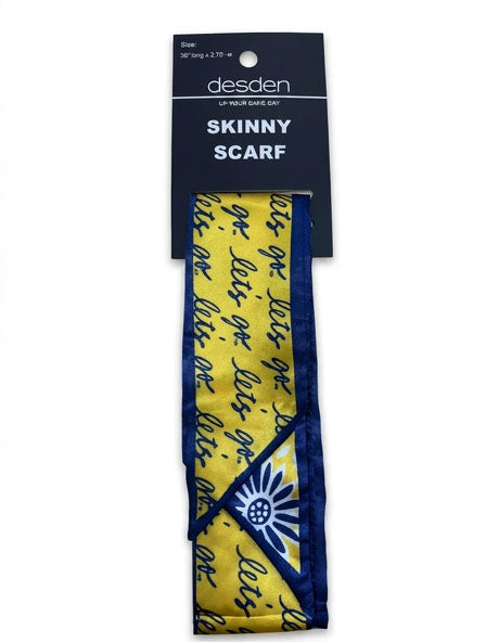 WVU Multi Use Skinny Scarf