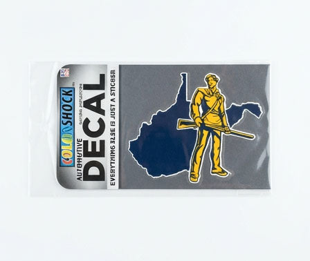WVU Mascot with State Decal