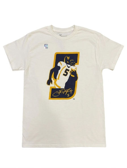 WVU Mens Pat White Tee