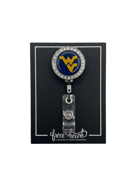 WVU Bling Badge Reel