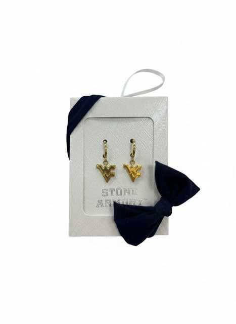 WVU Huggie Hoop Earrings