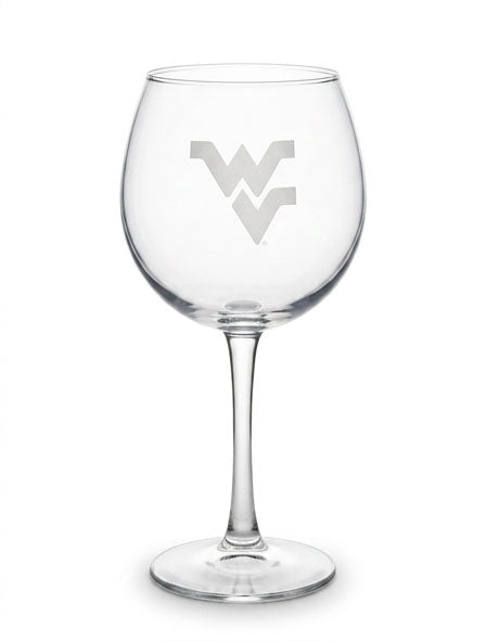 WVU Balloon Wine Glass