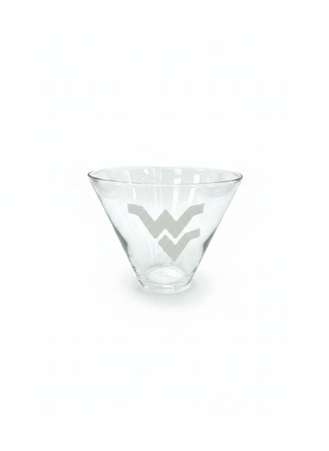 WVU Stemless Martini Glass