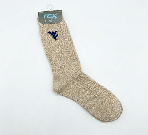WVU Cable Knit Socks