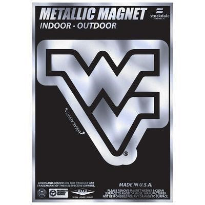 WVU Metallic Decal 6x6