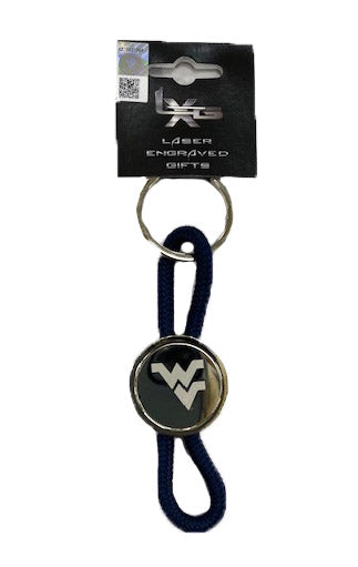 WVU ROPE DISC KEYCHAIN