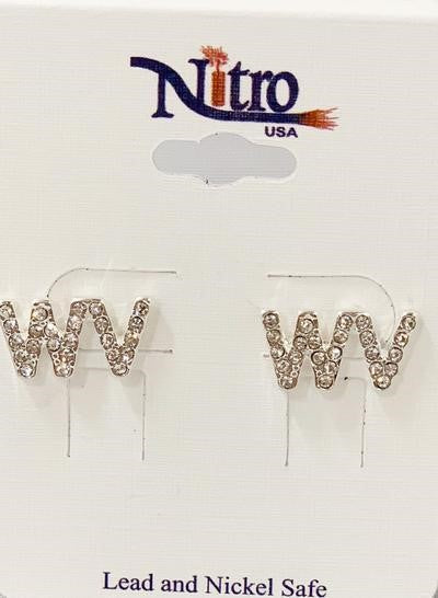 WVU Rhinestone Earrings