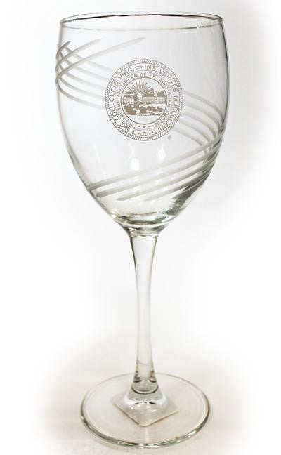 WVU 10oz Swirl Wine Glass