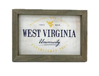 WVU Wood Framed Wall Art
