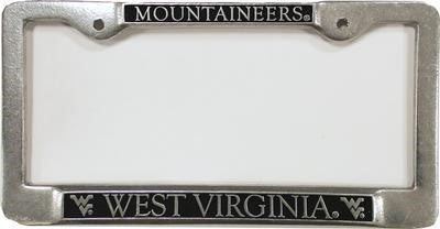 WV Mountaineers Pewter License Plate Frame
