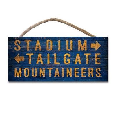 WVU Stadium Tailgate Wooden Sign