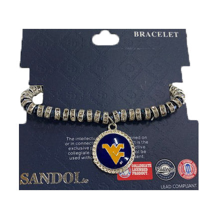 WVU Stretch Bling Bracelet