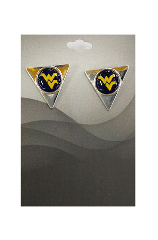 WVU Hallow Triangle Earrings
