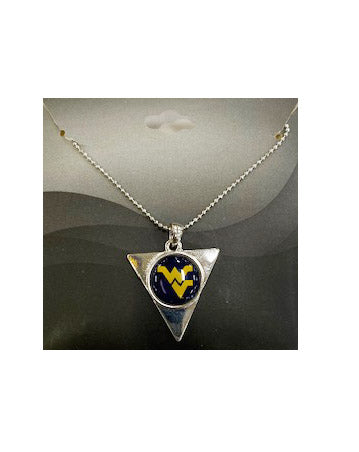 WVU Hallow Triangle Necklace
