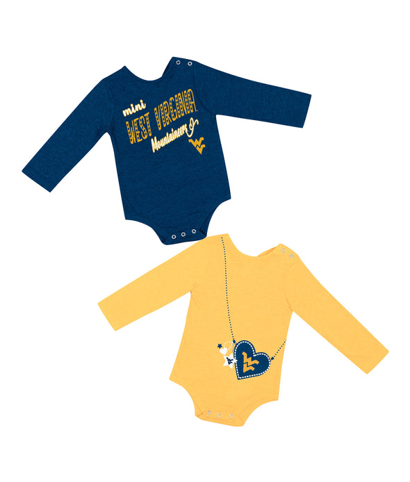 WVU Dorays 2 pack Onesies Pack