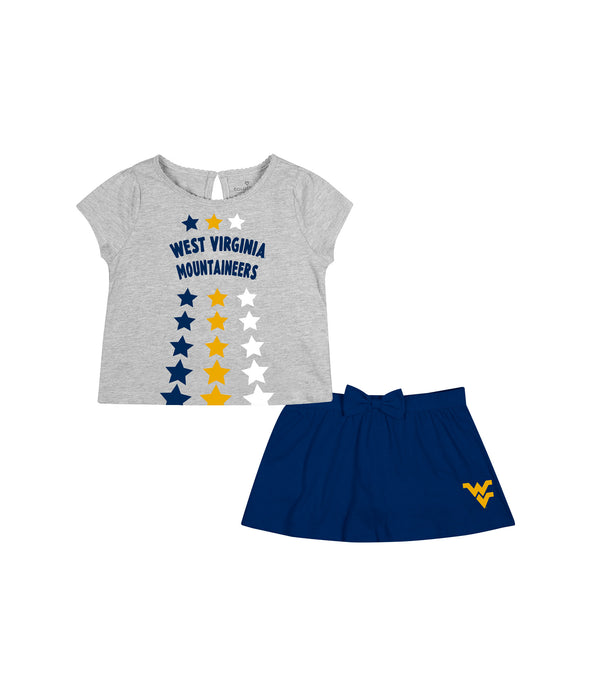 WVU Girls Toddle Smile Set