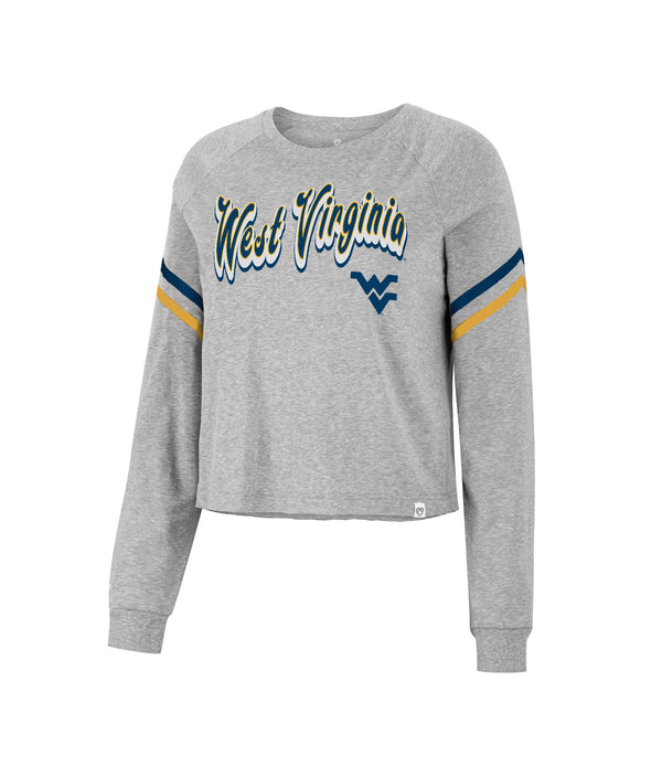 WVU Womens Love Actually Long Sleeve Crop