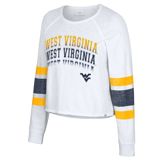 WVU Womens Breeze Long Sleeve Crop Tee