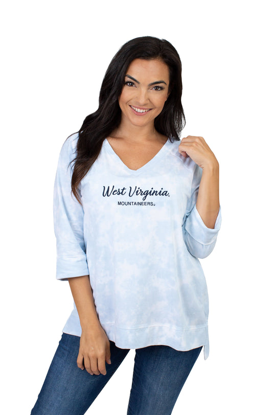 WVU Tie-Dyed Top