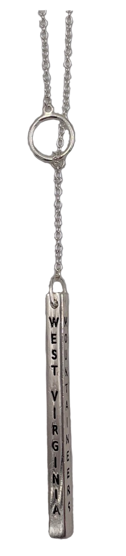 WVU Lariat Bar Necklace