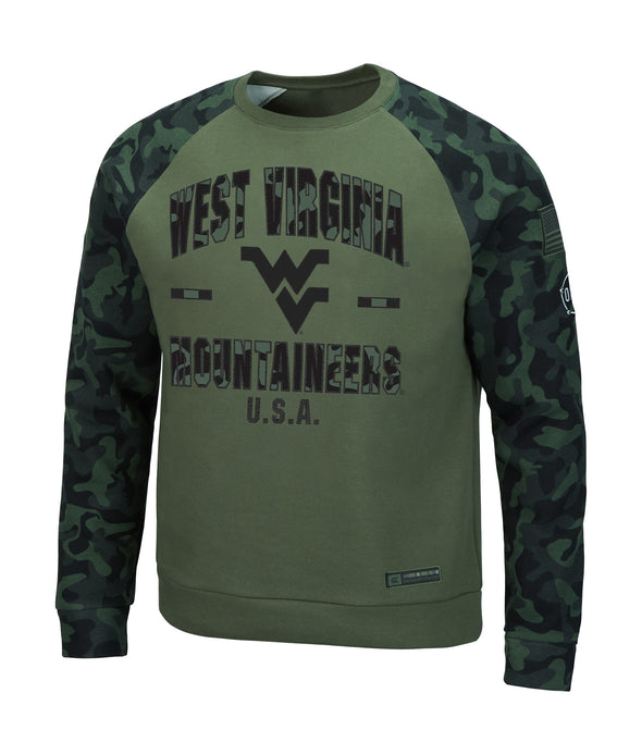 WVU Joe Crewneck Raglan Sweatshirt