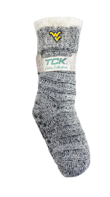 WVU Snow Christie Cabin Socks