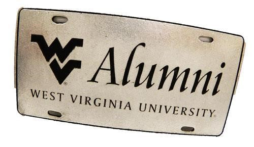 WVU Alumni Heavy Pewter License Plate