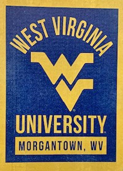 WVU Wood Block Art
