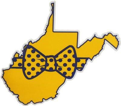WVU Bow Tie State Decal