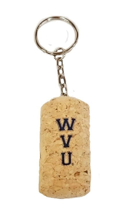 WVU Cork Keychain