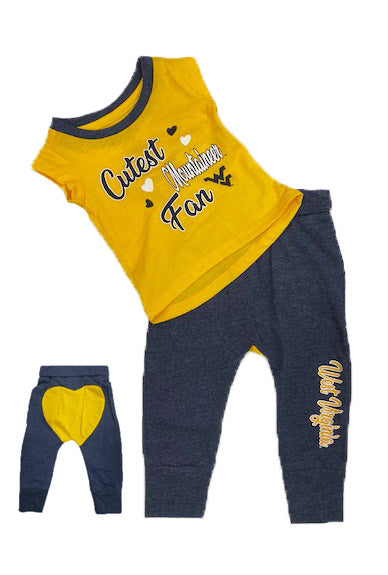 WVU BIKINI BOTTOM GIRLS SET