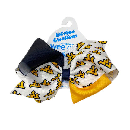 WVU Logo Print King Bow