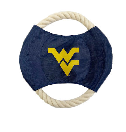 WVU Rope Disc Dog Toy