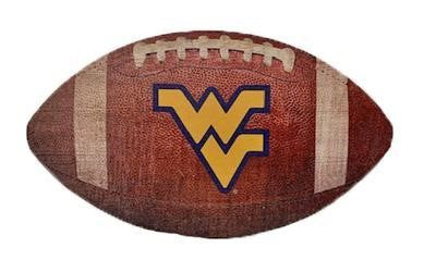 WVU Football Shaped Sign