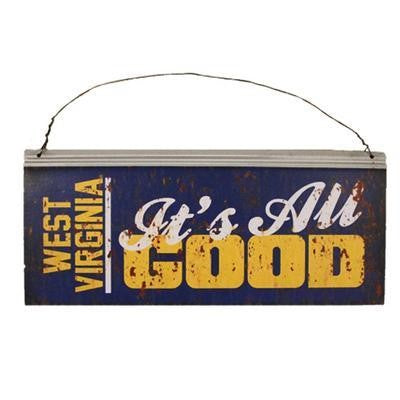WVU It's All Good Tin Sign