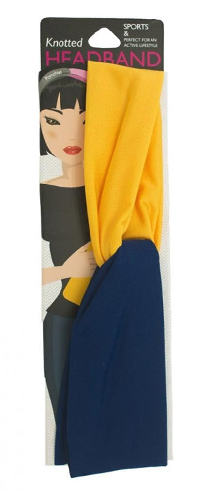 WVU Knotted Pomchie Headband