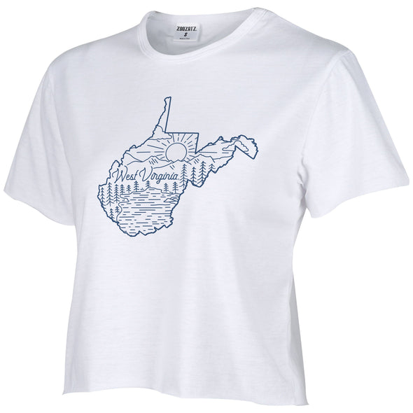 WVU Humble Crop Tee