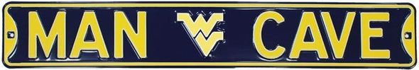 WVU Man Cave Metal Sign
