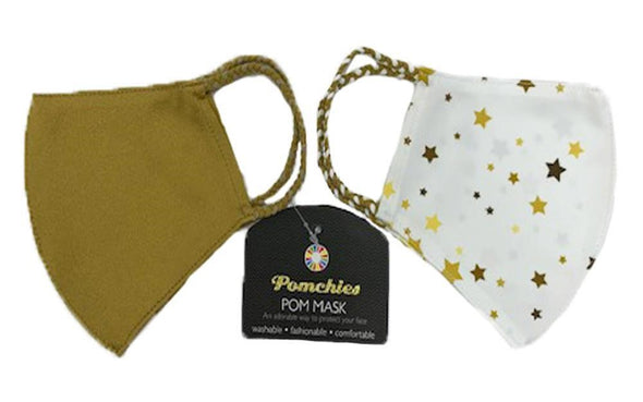 WVU Gold Star Mask 2 pack