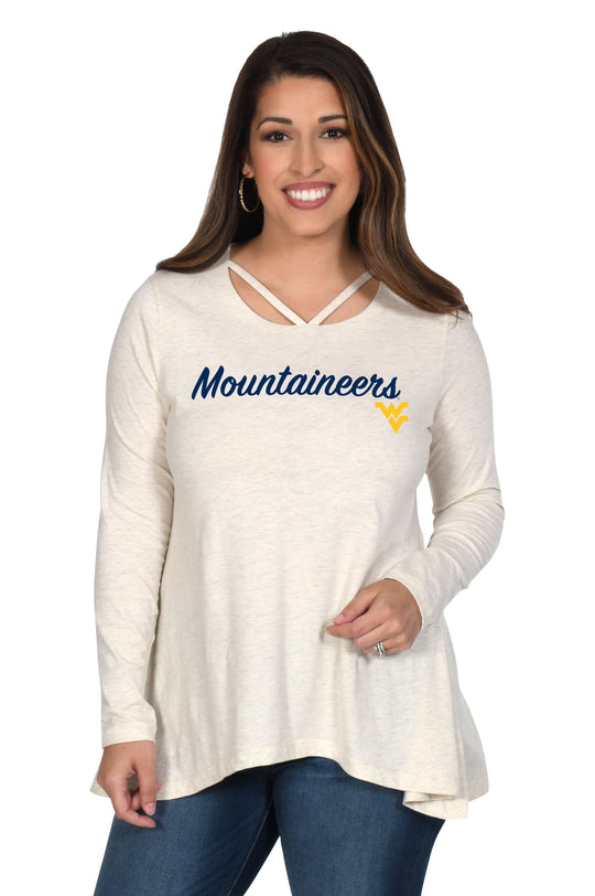 WVU Strappy Neck Top