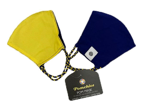 WVU Pom Mask 2 Pack
