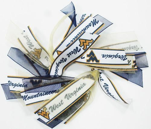 WVU Pinwheel Pony Bow