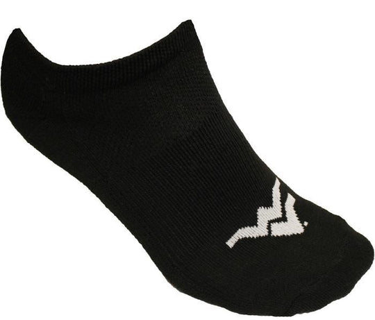WVU All Black No Show Socks