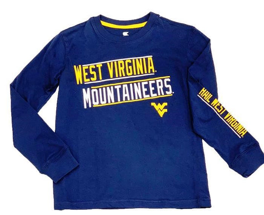 WVU YOUTH GROOMED LONG SLEEVE  TEE