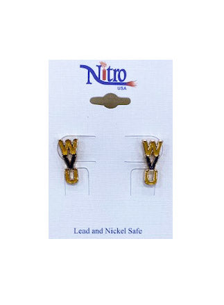 WVU Vertical Post Earrings