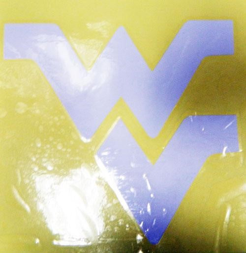 WVU 5in White Logo Decal
