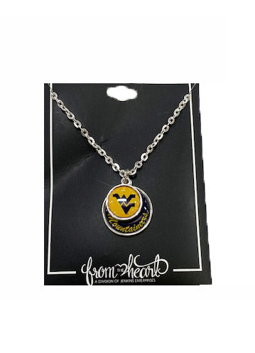 WVU Stacked Disc Necklace