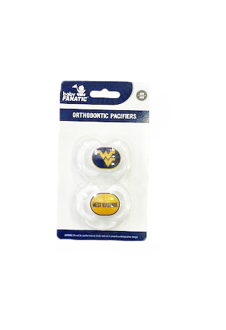 WVU 2 Pack Pacifiers